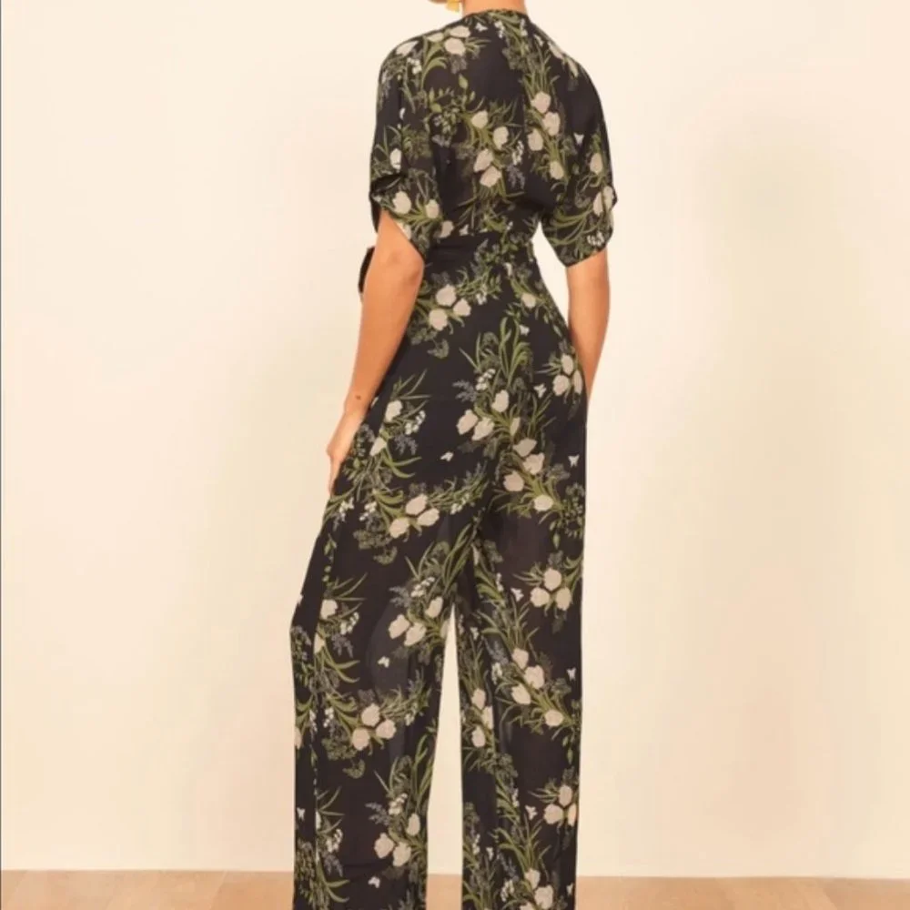 Reformation Lemongrass Jumpsuit Anastasia Size 6 - Picture 2 of 11